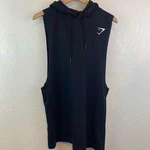 Gymshark Mens Sleeveless Drop Arm Hoodie Size M